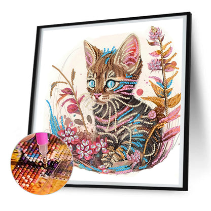 Kitten - Special Shaped Drill Diamond Painting  30*30CM