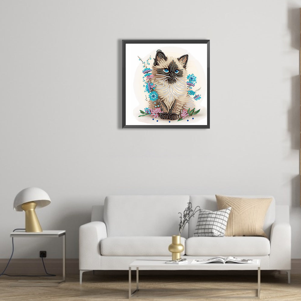 Kitten - Special Shaped Drill Diamond Painting  30*30CM