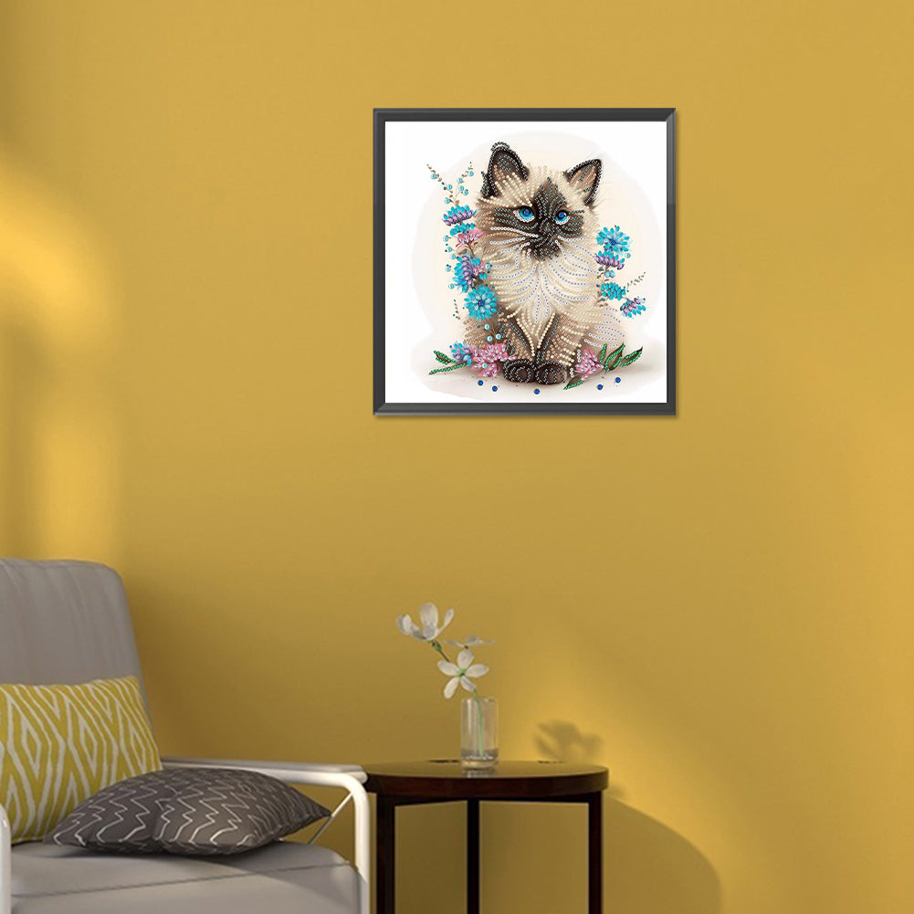 Kitten - Special Shaped Drill Diamond Painting  30*30CM