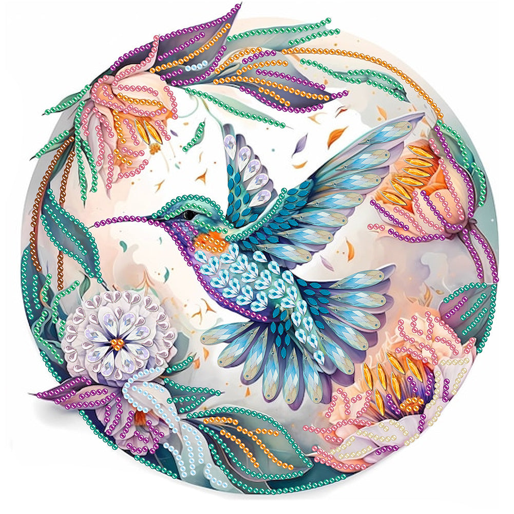 Blue Hummingbird - Special Shaped Drill Diamond Painting 30*30CM