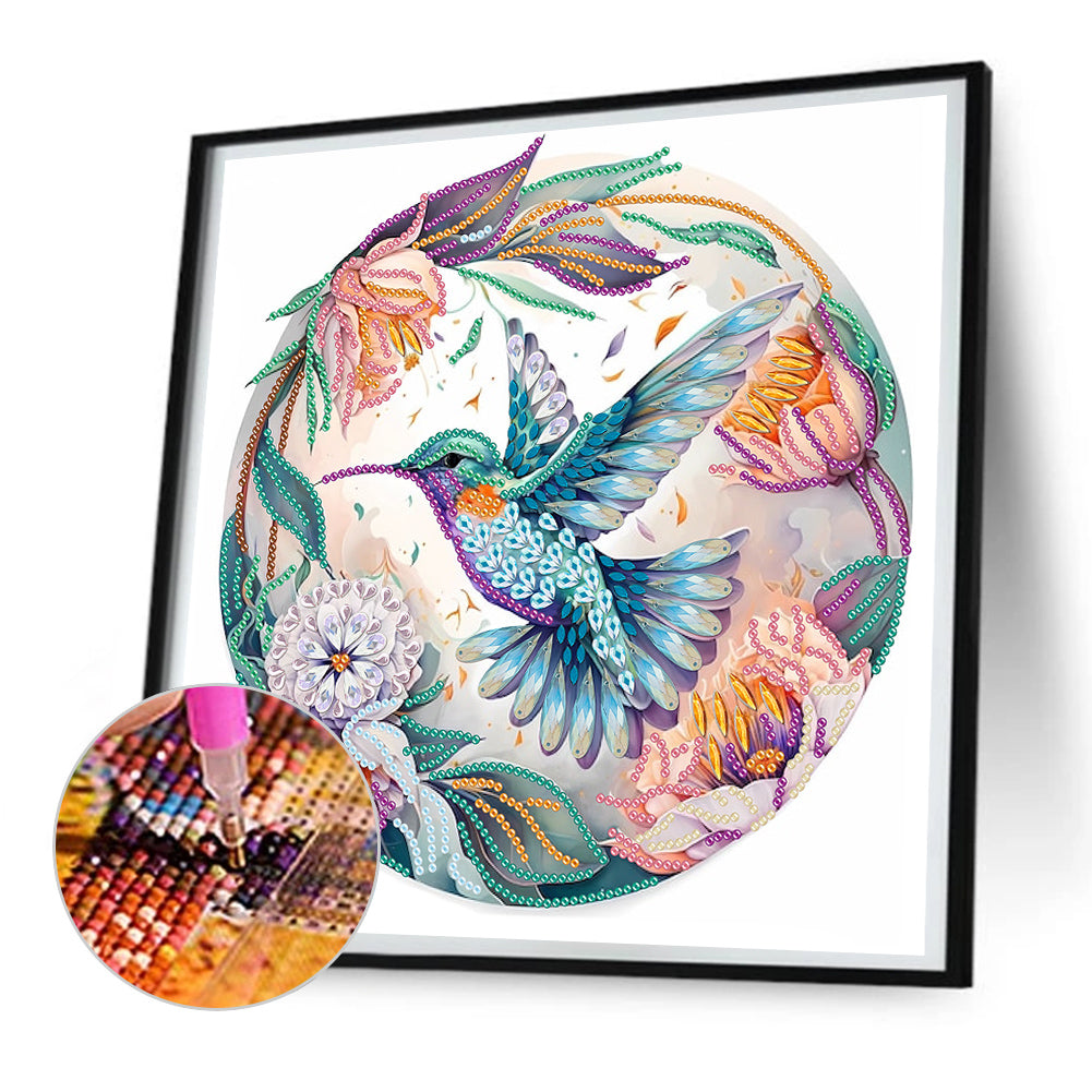 Blue Hummingbird - Special Shaped Drill Diamond Painting 30*30CM