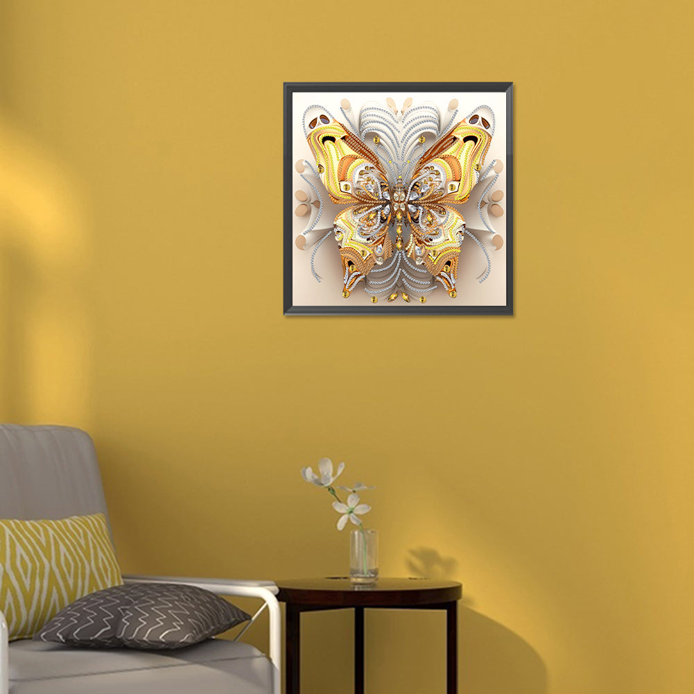 Butterfly - Special Shaped Drill Diamond Painting  30*30CM