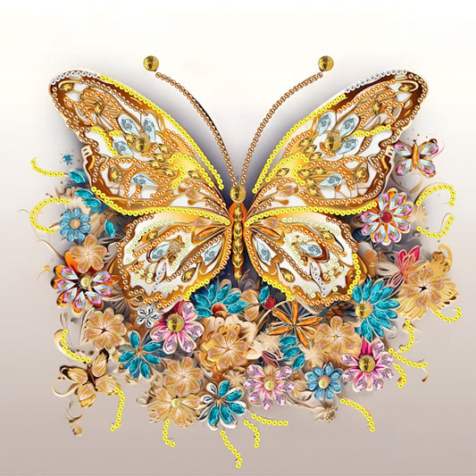 Butterfly - Special Shaped Drill Diamond Painting  30*30CM