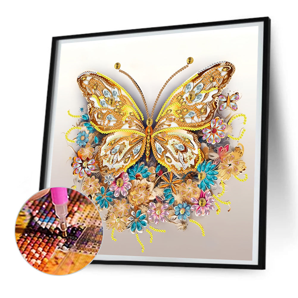 Butterfly - Special Shaped Drill Diamond Painting  30*30CM