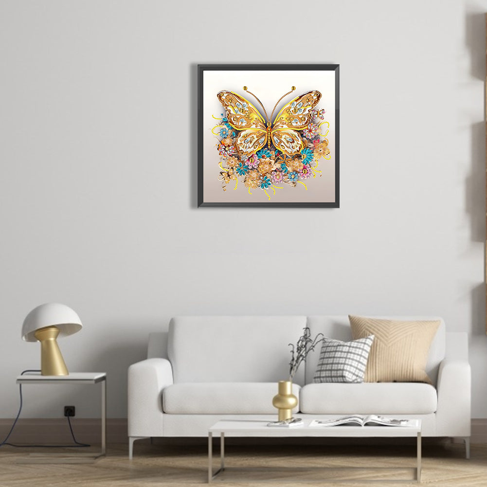 Butterfly - Special Shaped Drill Diamond Painting  30*30CM