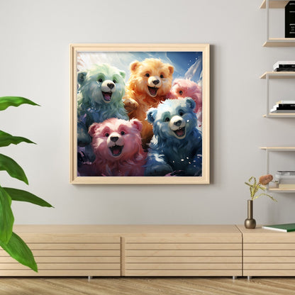 Colorful Bears - 11CT Stamped Cross Stitch 50*50CM