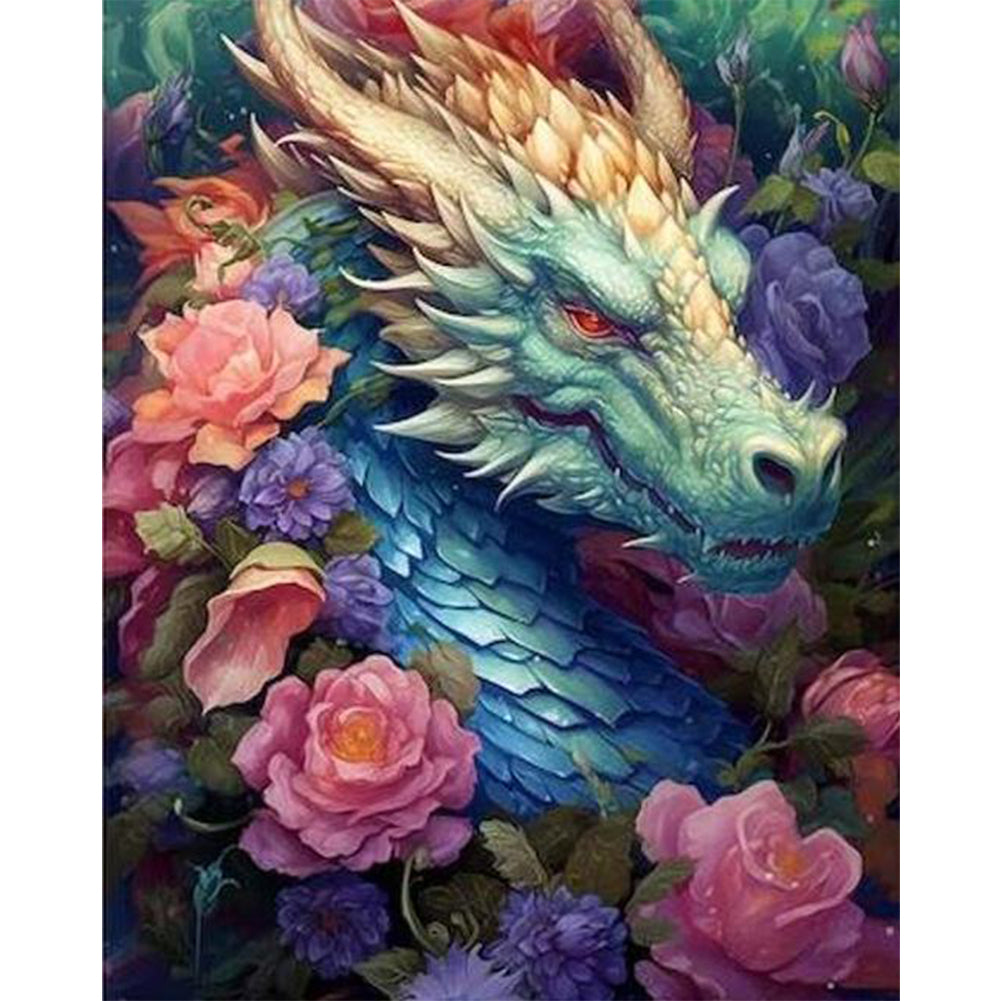 Colorful Dragon - 11CT Stamped Cross Stitch 50*60CM