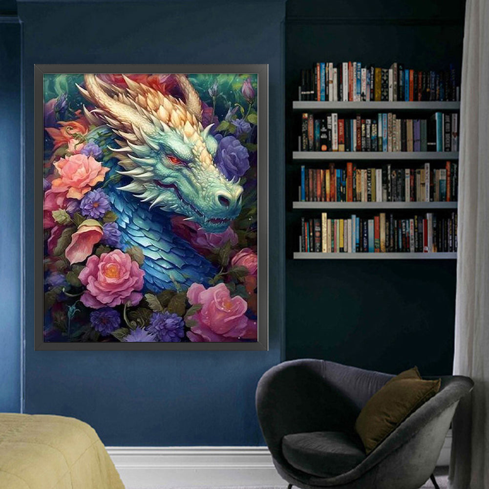 Colorful Dragon - 11CT Stamped Cross Stitch 50*60CM