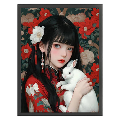 Japanese Kimono Girl - 11CT Stamped Cross Stitch 40*55CM