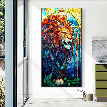 Domineering Lion - Full Round Drill Diamond Painting 40*70CM