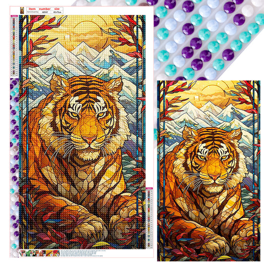 Tiger In Painting - Full Round Drill Diamond Painting 40*70CM