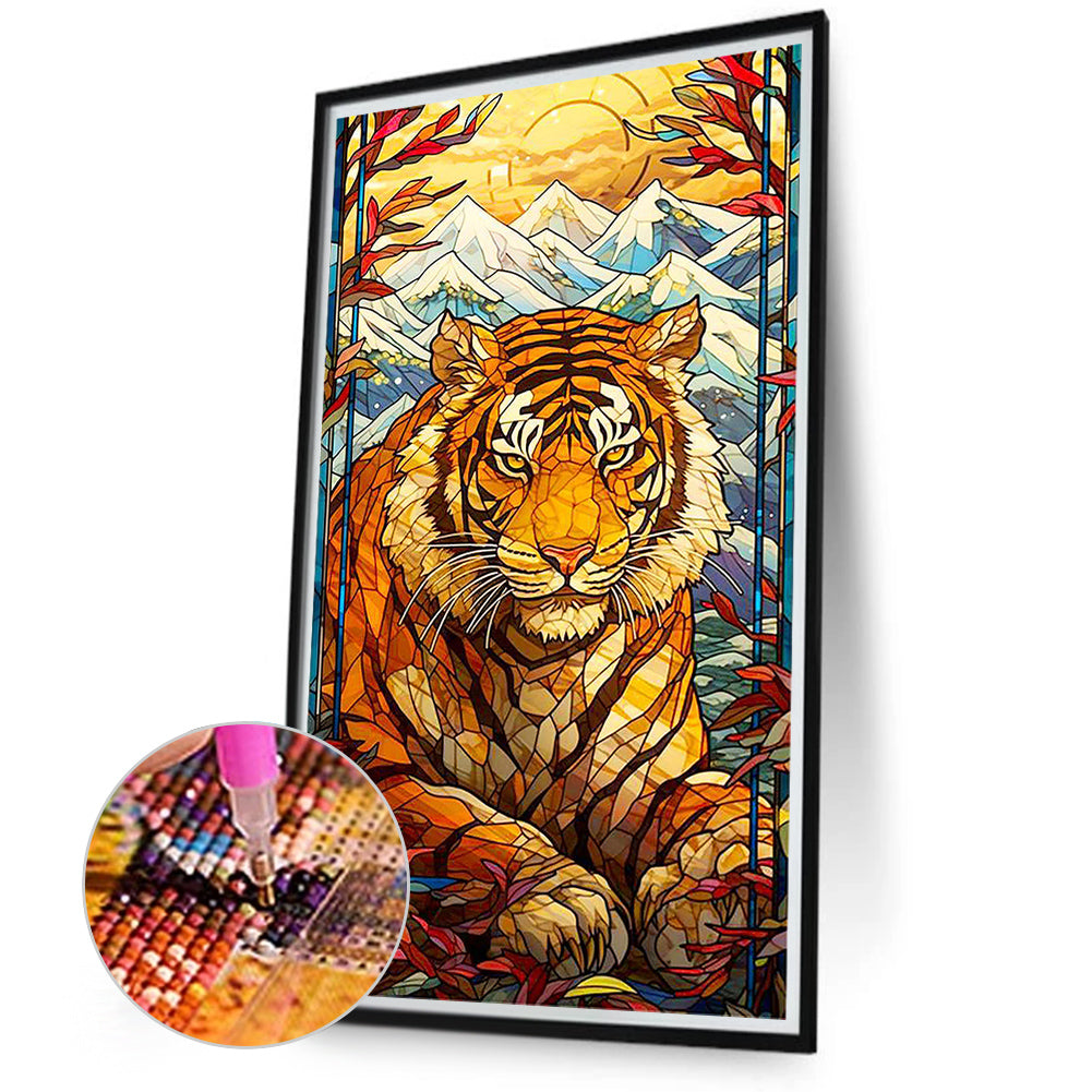 Tiger In Painting - Full Round Drill Diamond Painting 40*70CM