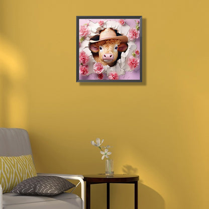 Calf In The Wall - Full Round Drill Diamond Painting 40*40CM