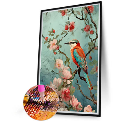 Branch Bird - Full Round Drill Diamond Painting 40*60CM