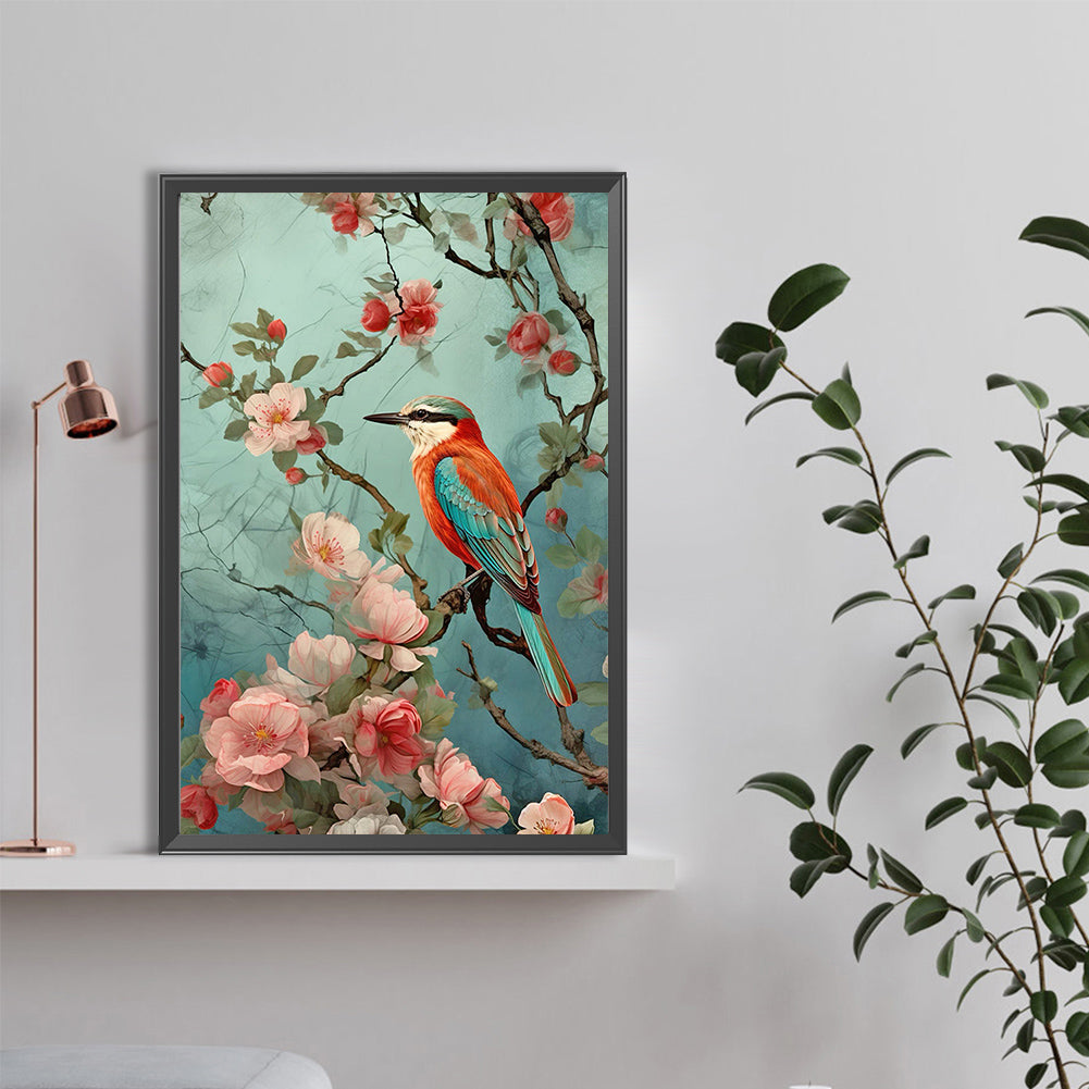 Branch Bird - Full Round Drill Diamond Painting 40*60CM