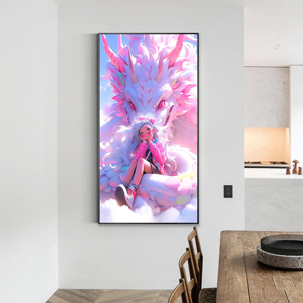 Dragon Girl - Full Round Drill Diamond Painting 40*70CM