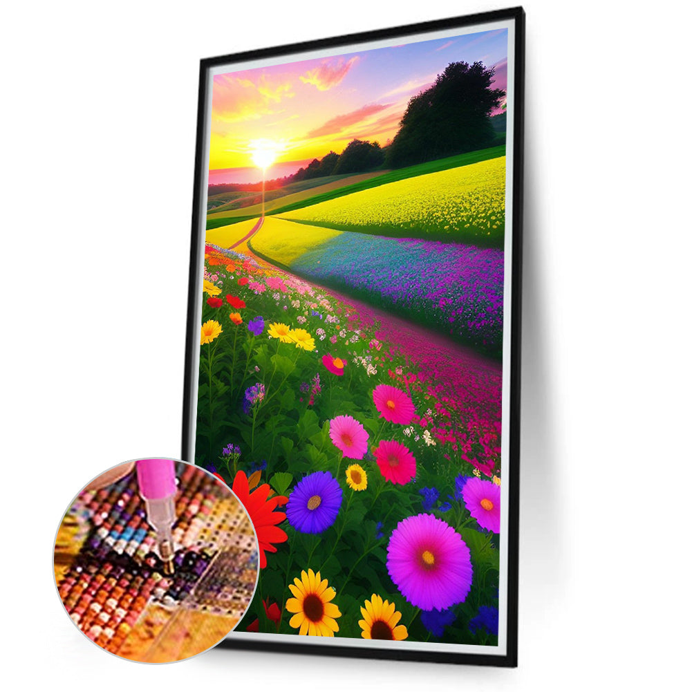 Flower Meadow - Full Round Drill Diamond Painting 40*70CM