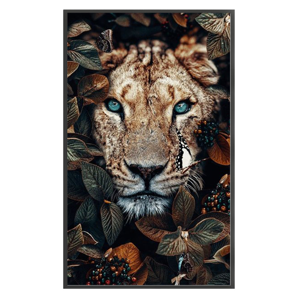 Leopard In The Grass - 11CT Stamped Cross Stitch 40*65CM