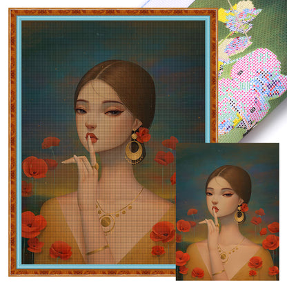 Art Girl - 11CT Stamped Cross Stitch 40*55CM