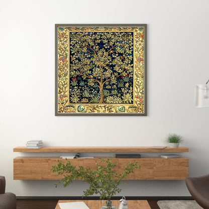 Flowers And Grass - 11CT Stamped Cross Stitch 50*50CM