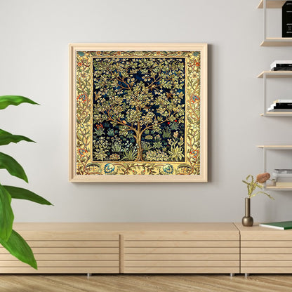 Flowers And Grass - 11CT Stamped Cross Stitch 50*50CM