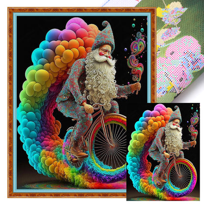 Old Man Riding Colorful Clouds - 11CT Stamped Cross Stitch 50*65CM