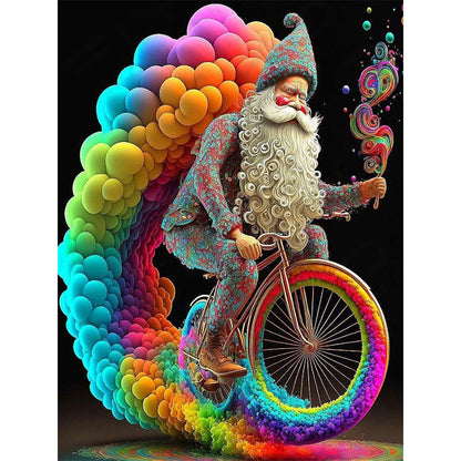 Old Man Riding Colorful Clouds - 11CT Stamped Cross Stitch 50*65CM