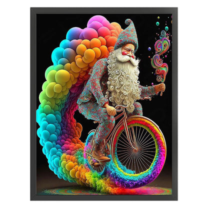 Old Man Riding Colorful Clouds - 11CT Stamped Cross Stitch 50*65CM