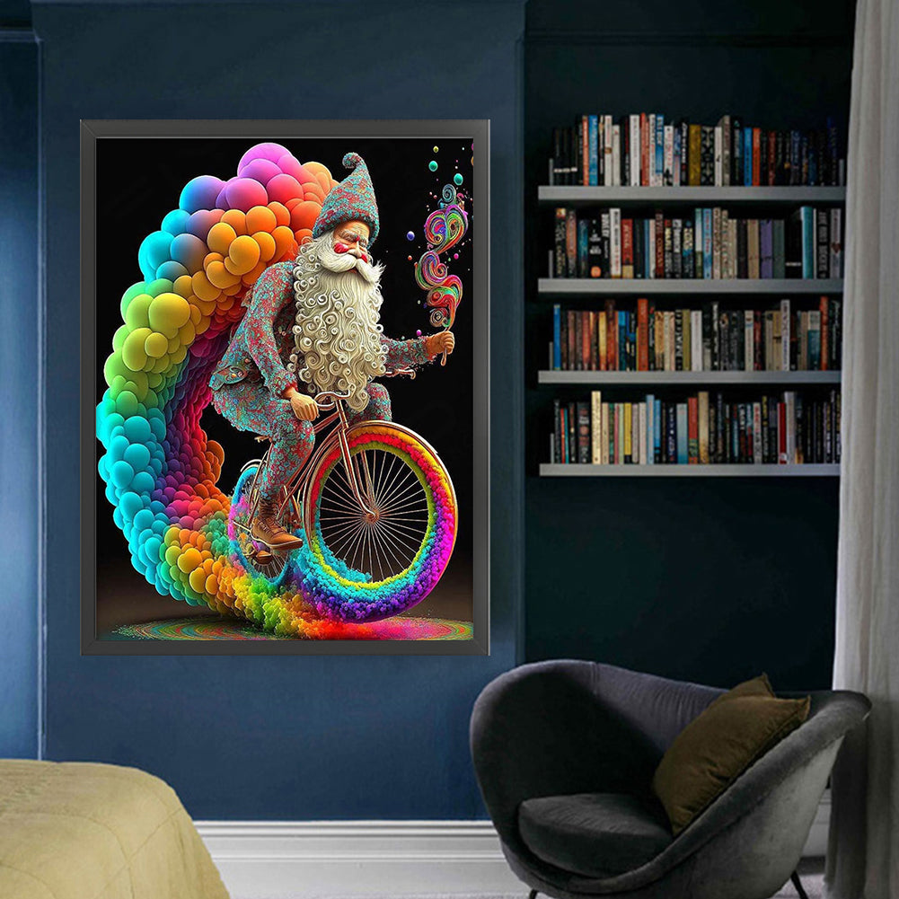 Old Man Riding Colorful Clouds - 11CT Stamped Cross Stitch 50*65CM