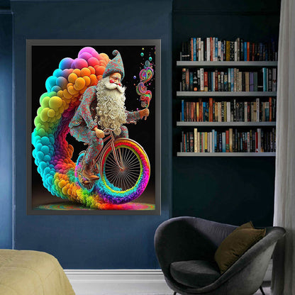 Old Man Riding Colorful Clouds - 11CT Stamped Cross Stitch 50*65CM