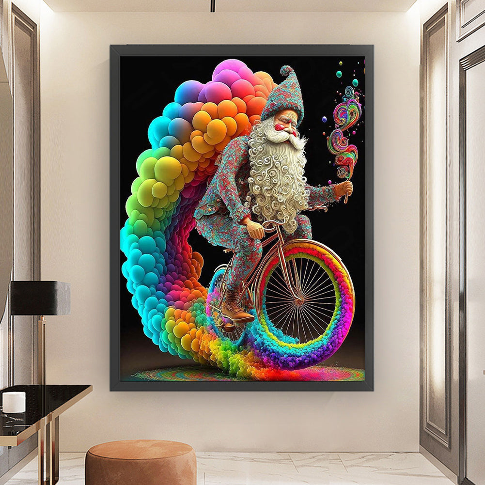 Old Man Riding Colorful Clouds - 11CT Stamped Cross Stitch 50*65CM