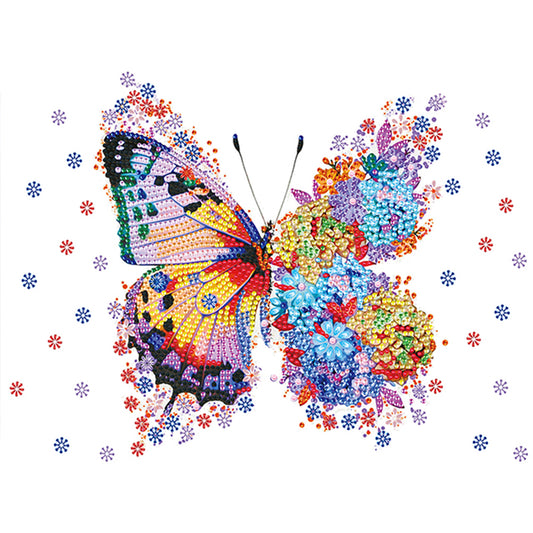 Purple Butterfly That Turns Into A Flower - Special Shaped Drill Diamond Painting  40*30CM