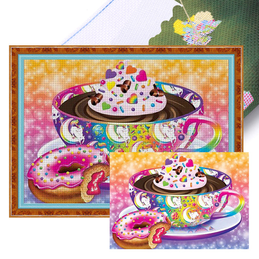 Afternoon Tea Dessert - 11CT Stamped Cross Stitch 60*45CM