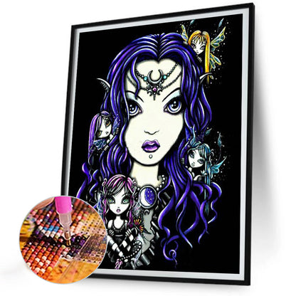 Beautiful Girl - Full Round Drill Diamond Painting 30*40CM