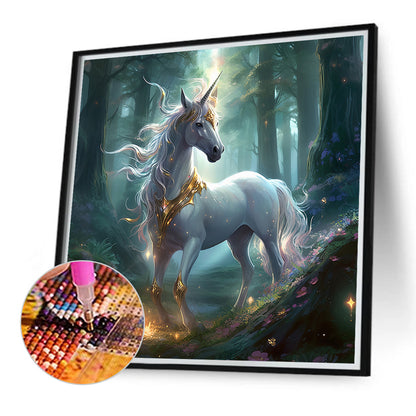 Forest Unicorn - Full Round Drill Diamond Painting 40*40CM
