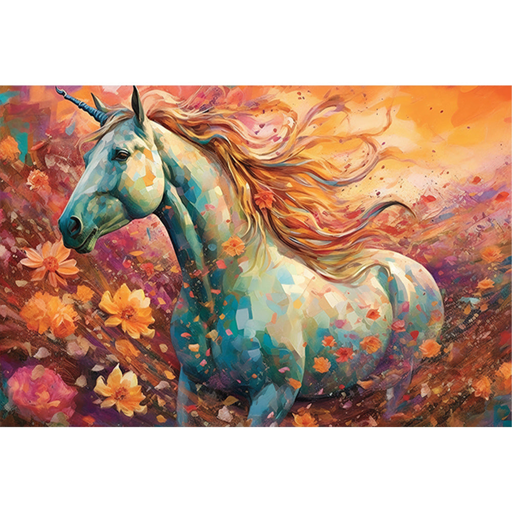 Dream Garden Unicorn - Full Round Drill Diamond Painting 60*40CM