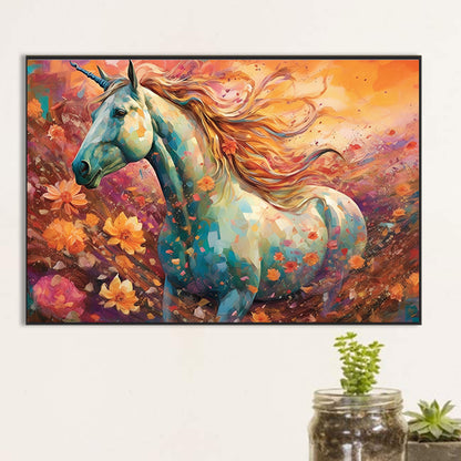 Dream Garden Unicorn - Full Round Drill Diamond Painting 60*40CM