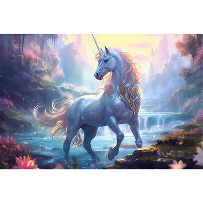 Dream Garden Unicorn - Full Round Drill Diamond Painting 60*40CM