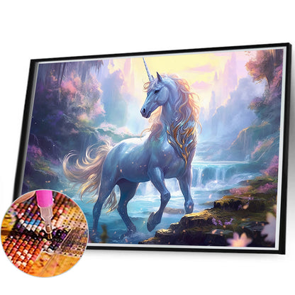 Dream Garden Unicorn - Full Round Drill Diamond Painting 60*40CM