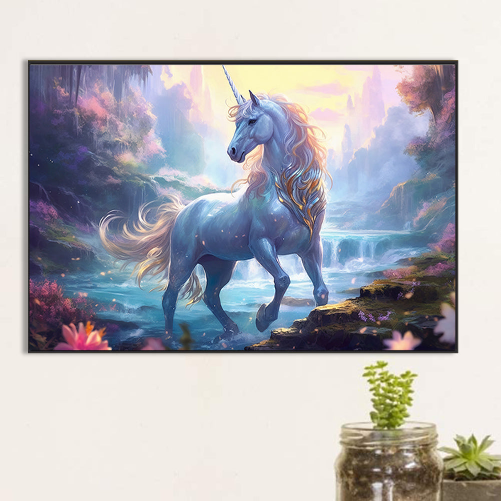 Dream Garden Unicorn - Full Round Drill Diamond Painting 60*40CM