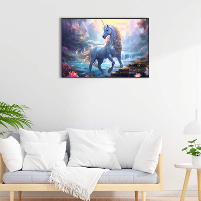 Dream Garden Unicorn - Full Round Drill Diamond Painting 60*40CM