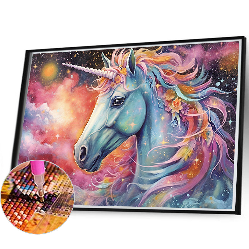 Dream Garden Unicorn - Full Round Drill Diamond Painting 60*40CM