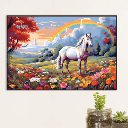 Dream Garden Unicorn - Full Round Drill Diamond Painting 60*40CM