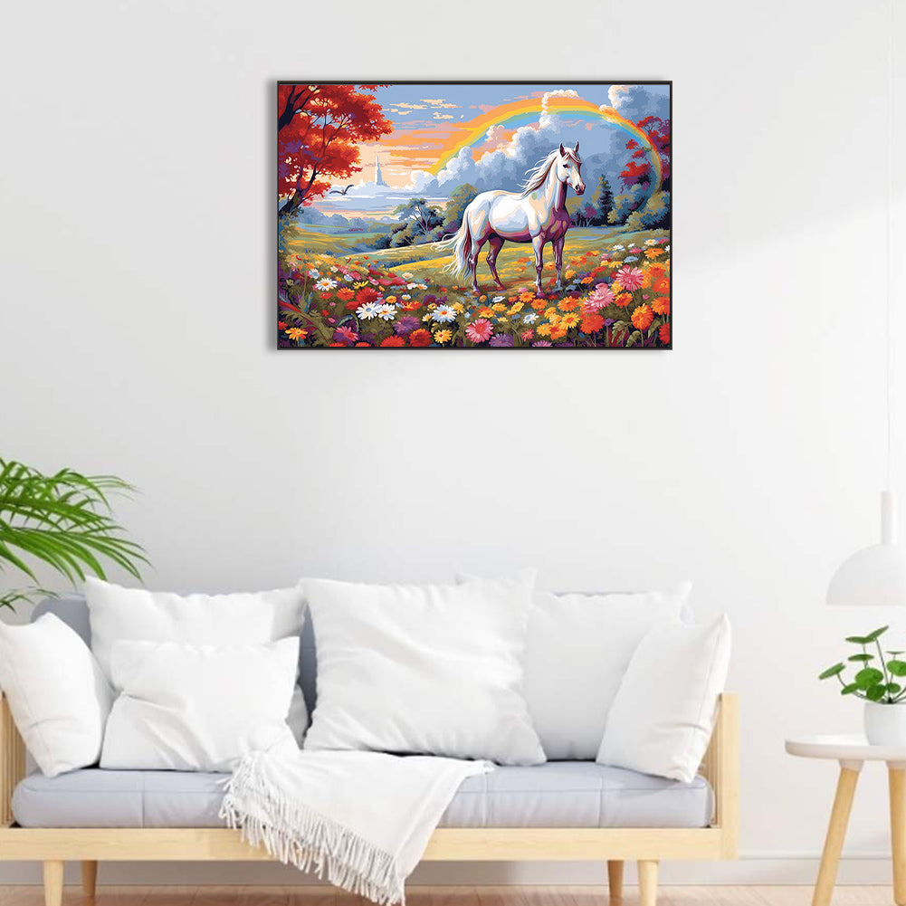 Dream Garden Unicorn - Full Round Drill Diamond Painting 60*40CM