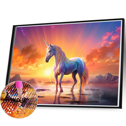 Dream Garden Unicorn - Full Round Drill Diamond Painting 60*40CM