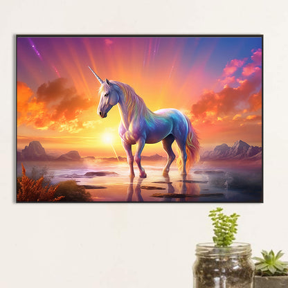 Dream Garden Unicorn - Full Round Drill Diamond Painting 60*40CM