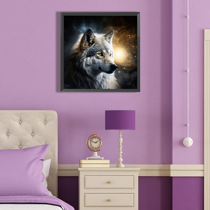 Dark Night Wolf - Full Round Drill Diamond Painting 40*40CM