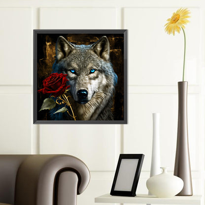 Dark Night Wolf - Full Round Drill Diamond Painting 40*40CM