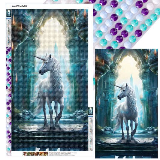Fantasy Unicorn - Full Round Drill Diamond Painting 40*70CM