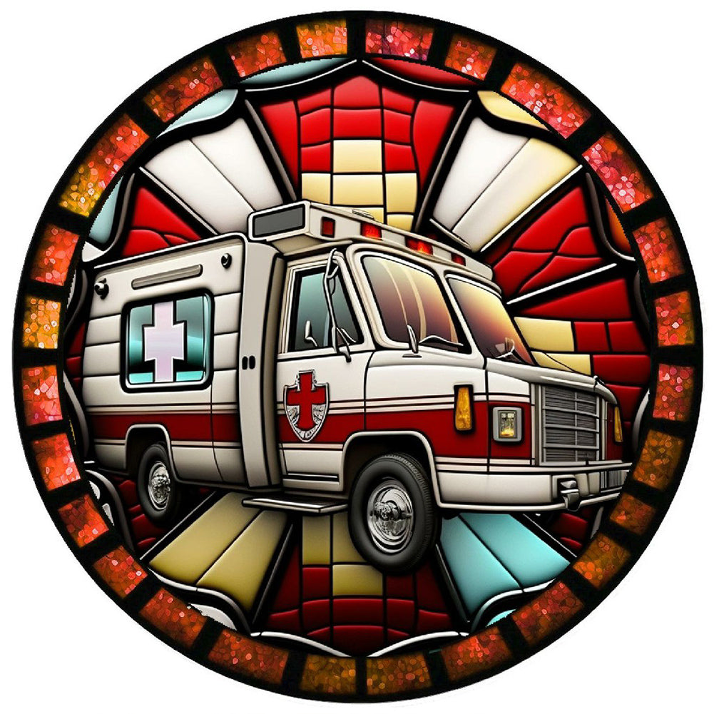 Round Ambulance - Full Round Drill Diamond Painting 40*40CM